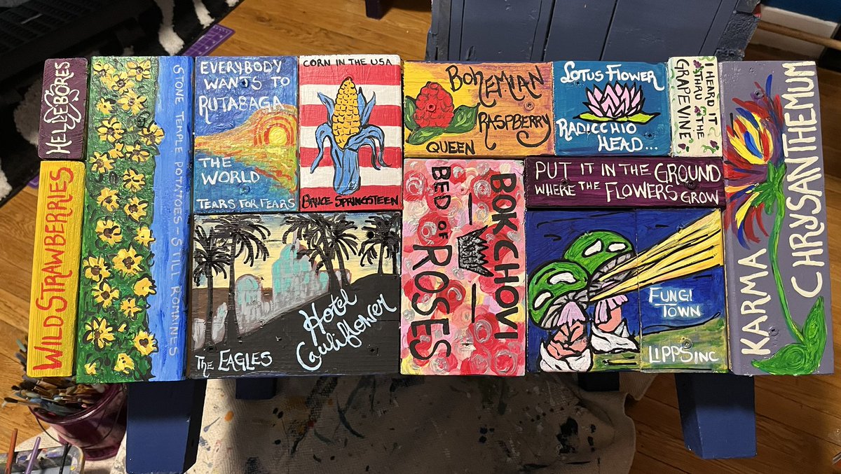 floreterna123's tweet photo. When its t oo cold for outside… It’s a good day for music flash backs and bad plant puns…  music themed flowerbox #yardart #nonconsumerart https://t.co/3HUhHVvoTq