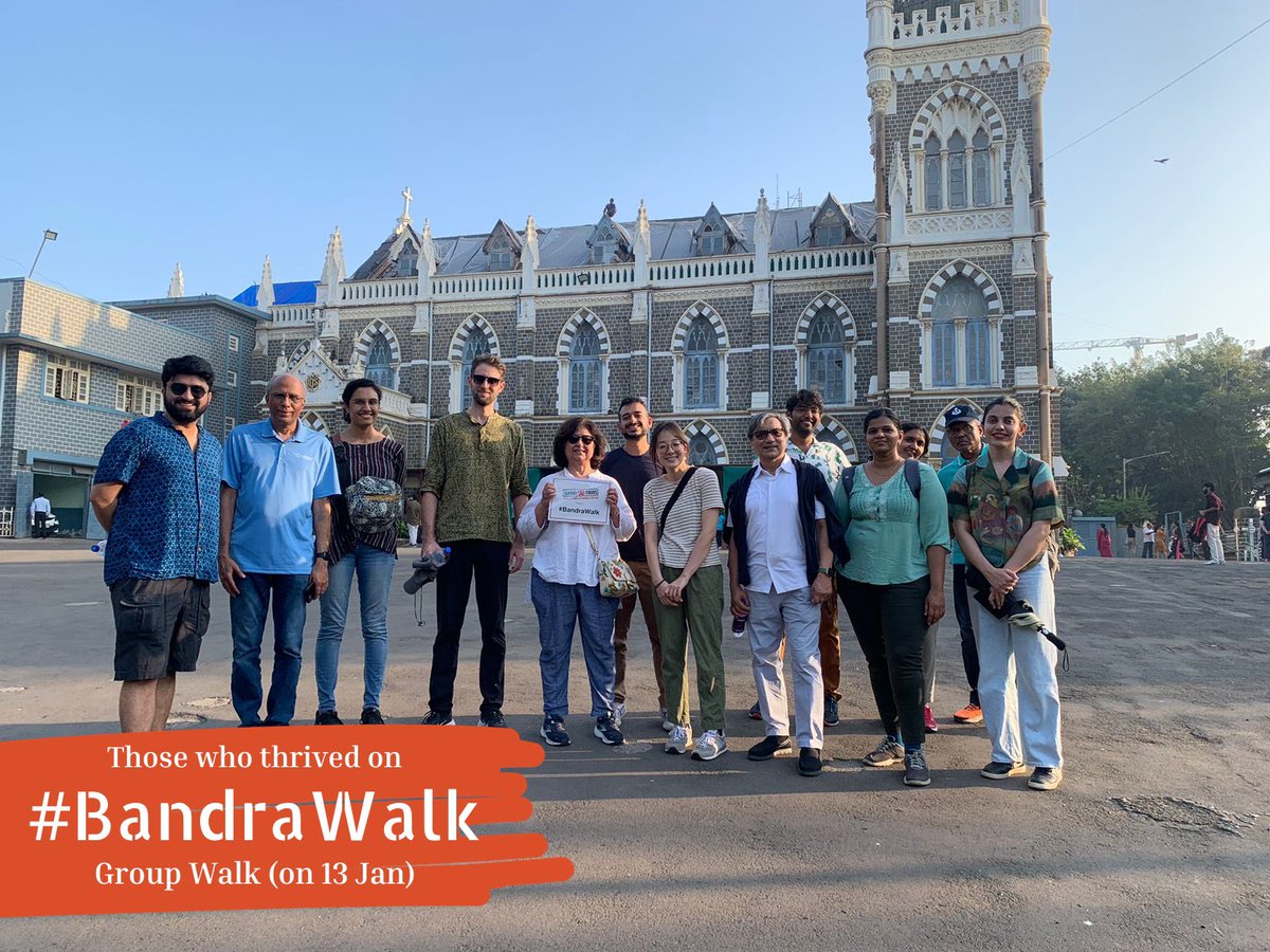 Khaki_Tours's tweet photo. Those who thrived on our #BandraWalk on 13th Jan. Join us for more heritage tours this week:
#FortWalk - Daily, 4 PM
#BandraWalk - Sat, 20th Jan, 4 PM
#GrislyGirgaon - Sat, 20th Jan, 11 PM
#BangangaWalk - Sun, 21st Jan, 4 PM
#NarimanLighthouse - Sun, 21st Jan, 5 PM
Book now at: https://t.co/iK2lqaP4aZ
#DiscoverMumbai #MumbaiStories #Mumbai #Bombay #MumbaiHistory #MumbaiHeritage #Maharashtra #IncredibleIndia #Bandra #SouthBombay #Banganga #Fort #ChabadHouse