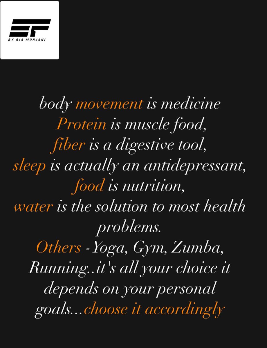 EncoreFitnes's tweet photo. Don’t get confuse and keep things simple #healthcare #healthychoices #walking #foodchoices #protein #sleep #water #exercise #fiber https://t.co/ZN96YmEpZR