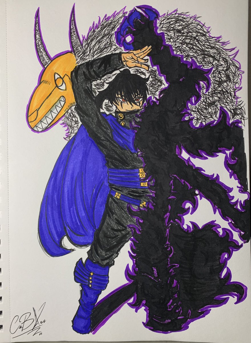 CrazyyBox's tweet photo. Just Nacht striking Zato-1 pose

#BlackClover #Blackcloverfanart #Nacht https://t.co/yJCw9LHXtZ