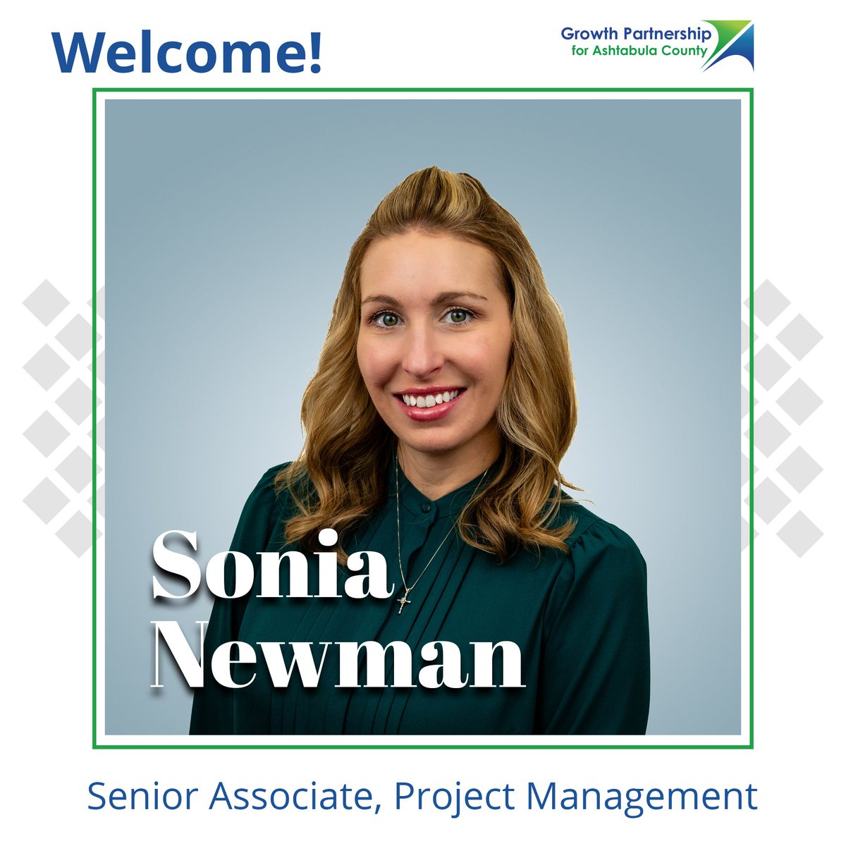 Welcome Sonia Newman to the Growth Partnership Team!

#GrowthPartnership #Ashtabula #Welcome