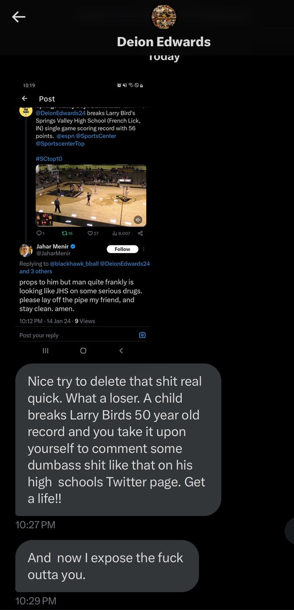 JaharMenir's tweet photo. this lady simply cannot comprehend reality. she throws her jealousy at others by milking her 1 big moment ever. good for this kid, but not good for his mom. what a sad, unsuccessful, moron. so sad she thinks she’s important. i hope her important self doesn’t expose me.☹️☹️

amen. https://t.co/uJH0X4FhUj