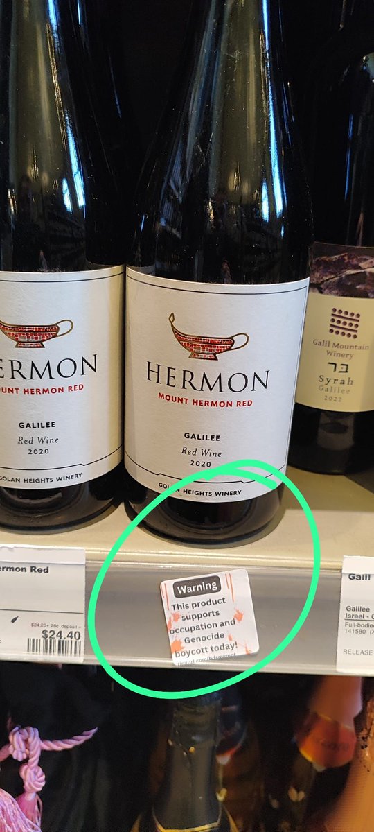 LobbyChampion's tweet image. Another tactic.  @LCBO at Summerhill in #Toronto. Do you see how they try to #demonize everything and everyone #Israeli and/or #Jewish?