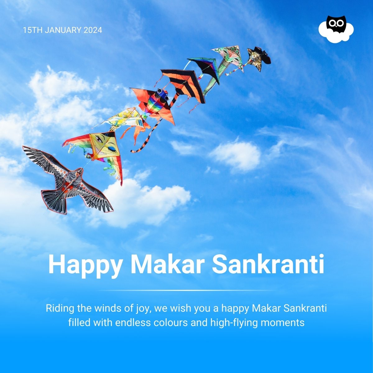 SkymetWeather's tweet photo. As we celebrate this joyous occasion, let's soar high like kites and embrace the winds of change. May your professional journey be as reliable and accurate as #Skymet. #MakarSankranti #SuccessWithSkymet #Success #ProfessionalJourney #BeyondWeather #WeatherIntelligence https://t.co/MoVGS3kEZh