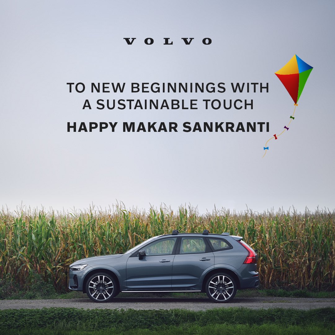 KIFSVolvo's tweet photo. Wishing you and your loved ones a brighter future and cleaner skies! Happy Makar Sankranti from all of us at KIFS Volvo! 

#KIFSVolvo #Mumbai #VolvoCars #VolvoIndia #MakarSankranti https://t.co/Krt8viEuVm