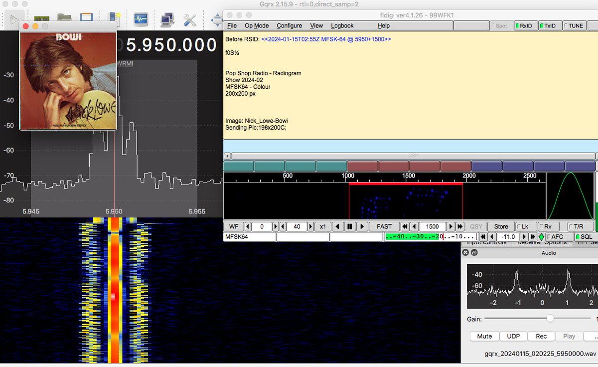 JeepJerk's tweet photo. As always a great show tonight from @popshopradio1
#WRMI #RTLSDR #longwire #fldigi #GQRX #MacPro #radiogram https://t.co/EZUfCi3Iuy