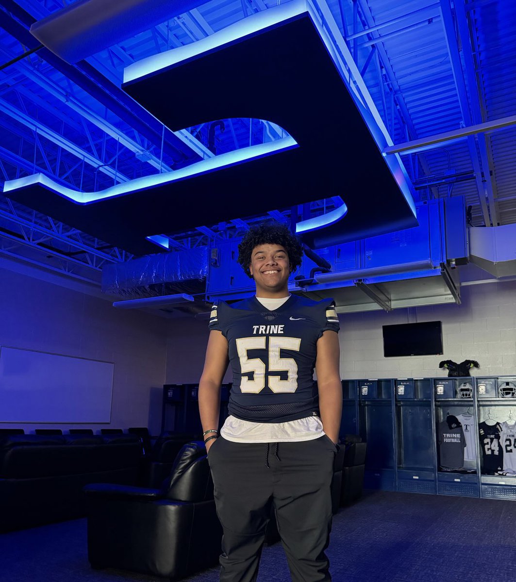 Had a great visit at Trine Yesterday. Thanks to Coach Abbs and the rest of the staff for the great experience! <a href="/CoachAbbs/">Troy Abbs</a> <a href="/CoachRav/">Eric Ravellette</a>