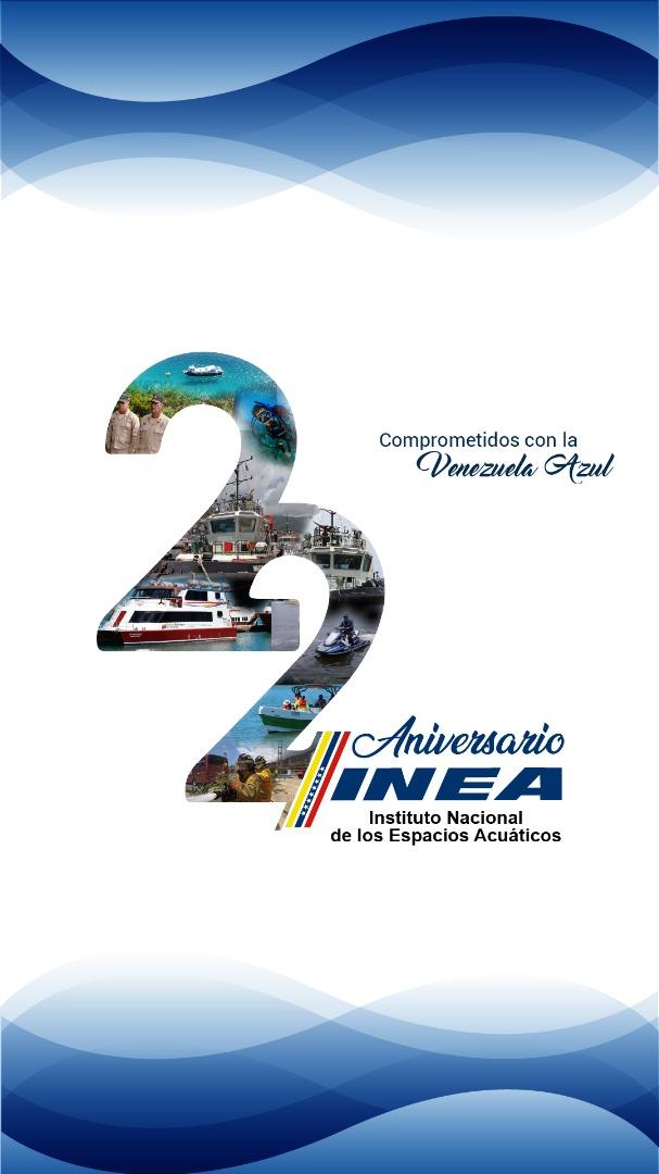 #15Ene #22AniversarioINEA

#HOY estamos de júbilo porque cumplimos un año más de gestión socialista al servicio de nuestro pueblo y #ComprometidosConLaVenezuelaAzul
__
<a href="/NicolasMaduro/">Nicolás Maduro</a>
<a href="/delcyrodriguezv/">Delcy Rodríguez</a>
<a href="/rvaraguayan/">Ramón Celestino Velásquez Araguayán</a>
<a href="/ViceVenezuela/">Vicepresidencia Vzla</a>
@TransporteGobVe
<a href="/viceminacuatic/">Viceministerio de Transporte Acuático</a>