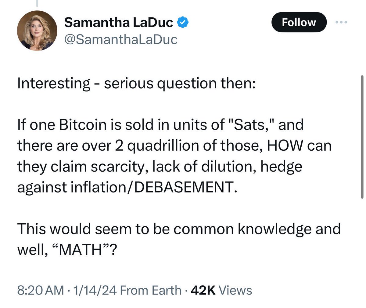 If gold is sold in units of “micrograms” and there are over 221 quadrillion of those, HOW can they claim scarcity, lack of dilution, hedge against inflation/DEBASEMENT.

This would seem to be common knowledge and well “MATH”?