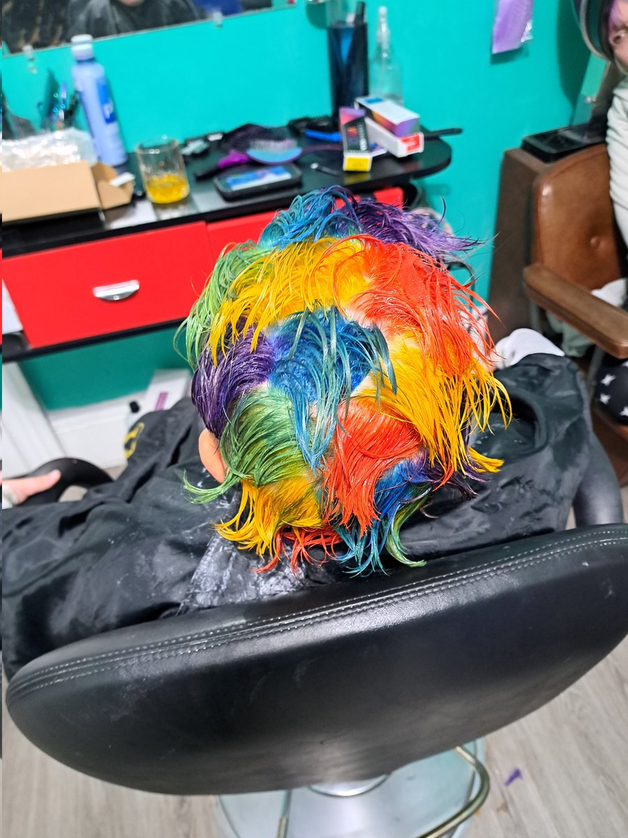 Sunnygregorio1's tweet photo. New hair  rainbow  Mo-Mullet 🌈 https://t.co/ZUlfASTYpE