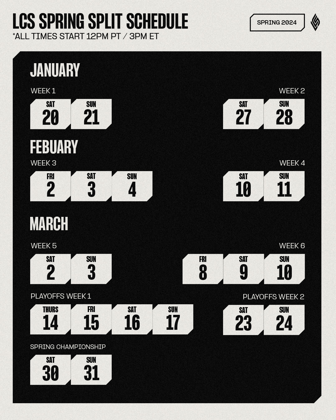 Lcs Schedule 2024 Playoffs Jolie Madelyn