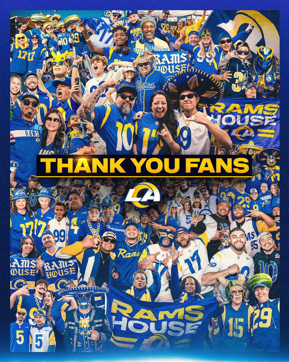 A bright future ahead.
Thank you, Rams fans. 👏