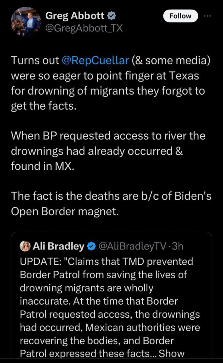 The piece of shit who put circular saw blades and nets on buoys  in the middle of the river doesn’t get to pretend he isn’t drowning children. He’s spent a great deal of taxpayer money to do exactly that