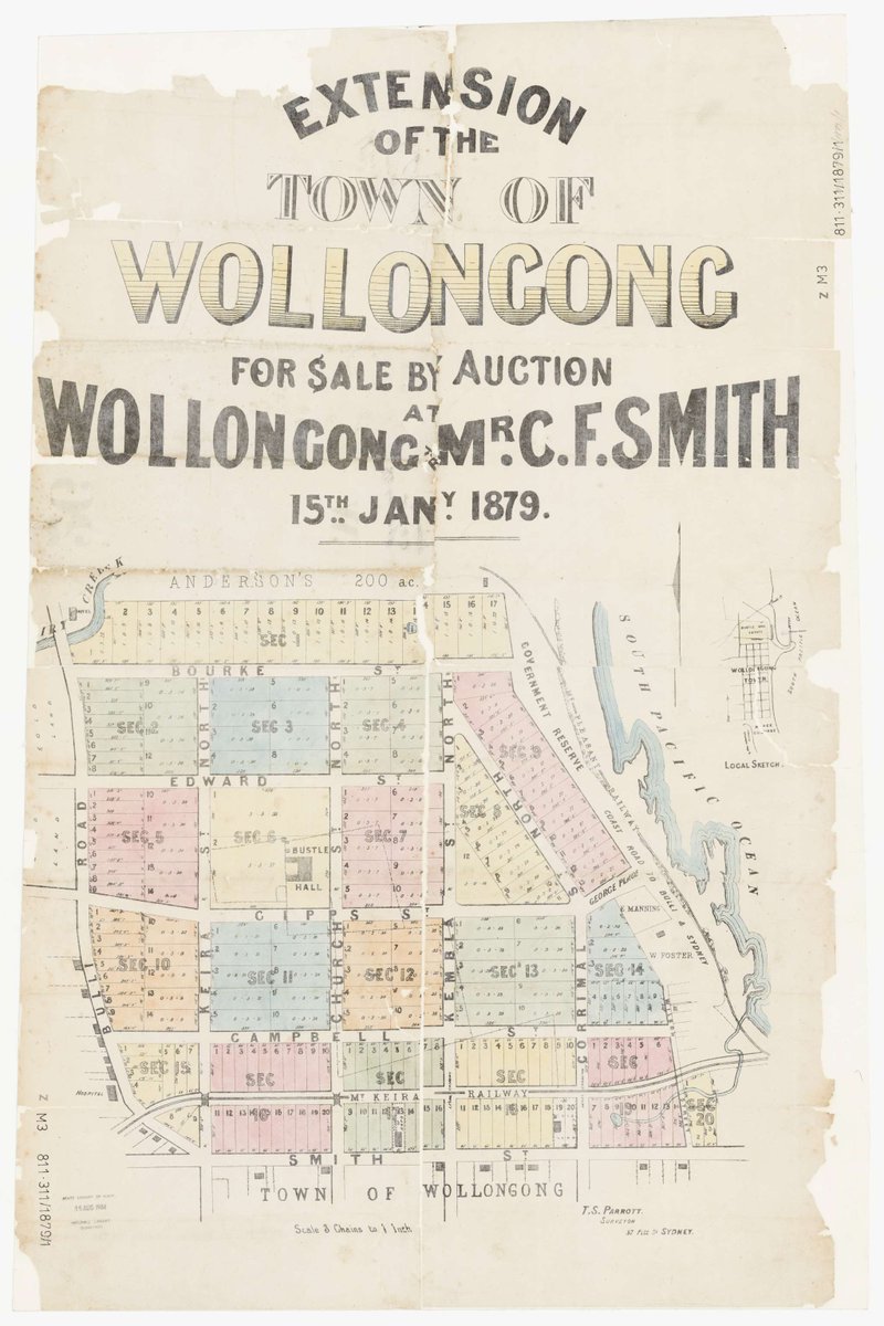 We're heading to #Wollongong for today's #MappyMonday! This poster was produced for an auction held #OTD in 1879. It's one of over 30,000 subdivision plans held by the Library! #MappyMonday

Explore the collection: sl.nsw.gov.au/research-and-c…
