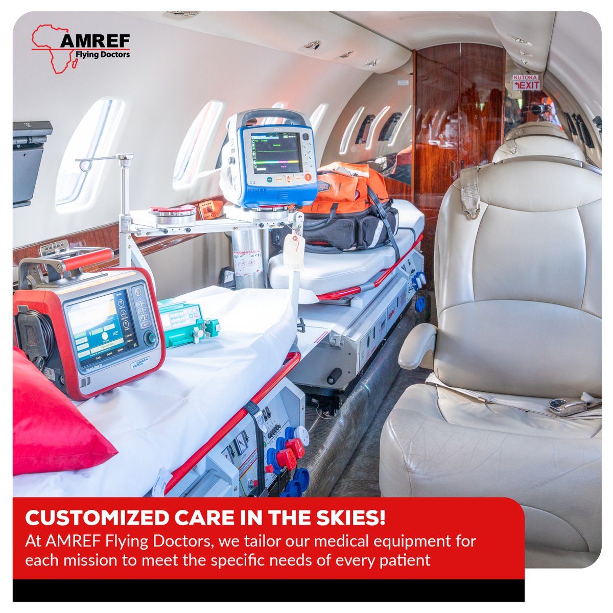 AMREFFlyingDocs's tweet photo. At AMREF Flying Doctors, we tailor our medical equipment for each mission to meet the specific needs of every patient. Your health is our priority!
#CustomCare #MedicalMission #AMREF #InFlightHealthcare https://t.co/CyKyOUAMoO
