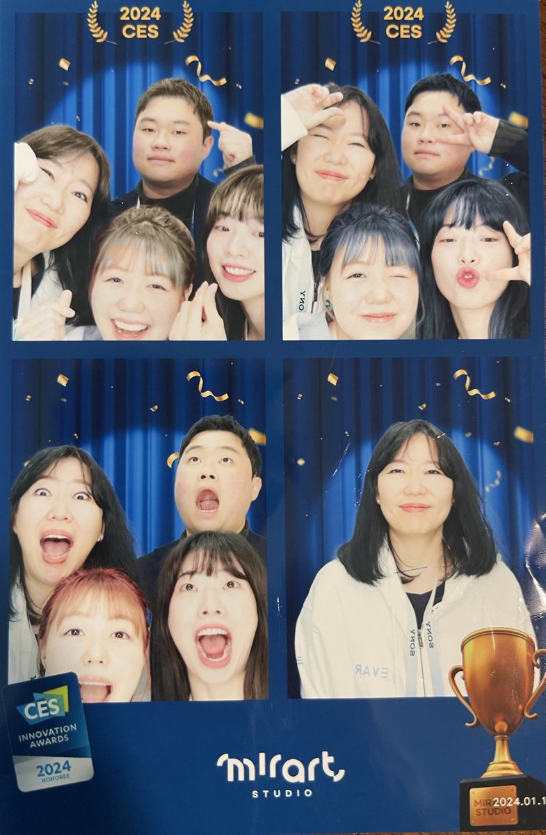 EvarPress's tweet photo. There was a photo studio booth that was popular at CES2024 Seongnam Pavilion. That's where EVAR's CES2024 four people took a picture. EVAR hopes it was also a good experience for CES2024 visitors who came to see EVAR's exhibition.

#EVAR #에바 #CES2024 #CES #evcharging #evcharger https://t.co/53DKD60kKE