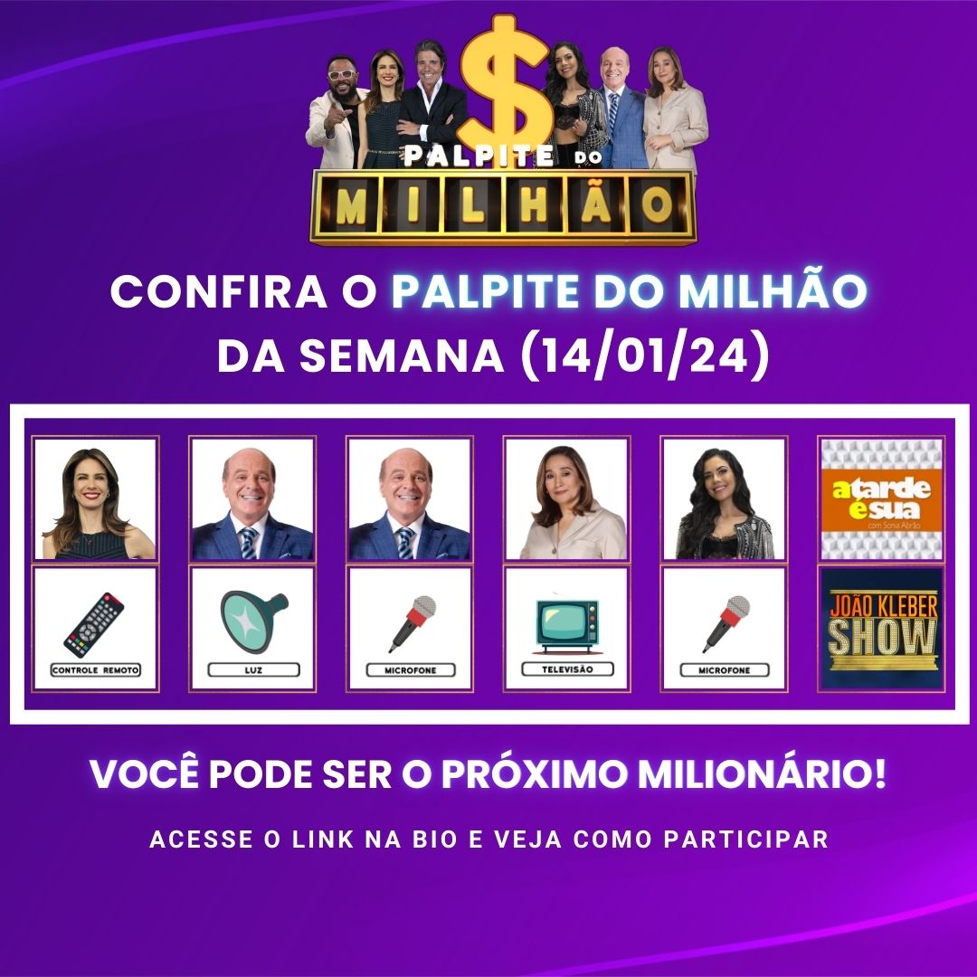 RedeTV's tweet photo. Confira abaixo as combinações sorteadas no programa de hoje.
#palpitedomilhão #festivaldeprêmios #marcelomarrom #milionário #palpite #prêmios #dinheiro #redetv #programaredetv https://t.co/UgBoRVzNCj