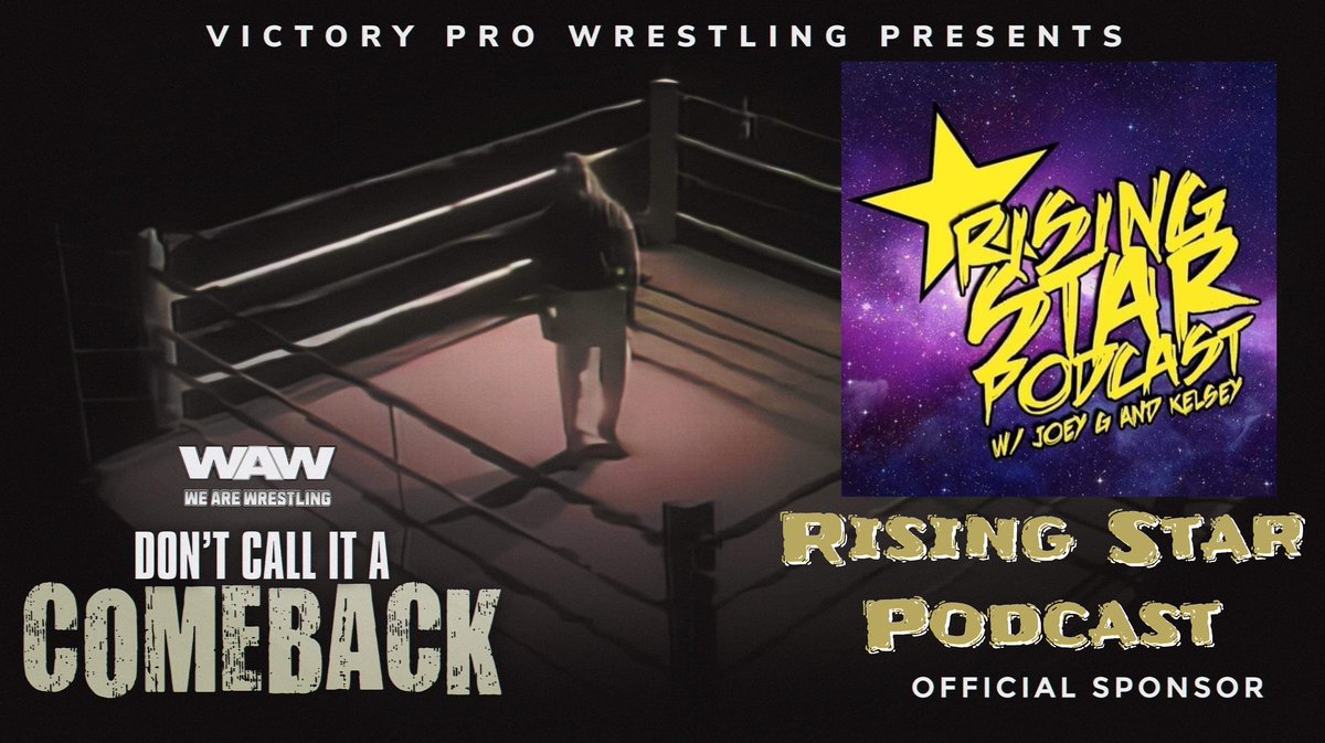 wrestling_we's tweet photo. HUGE thank you to:

@RisingStarPodJK 
@GoforthePinShow 
@TheBigPop_ 
#ComicTube 

for sponsoring our upcoming Feb 2nd return! We are extremely thankful to them for being a part of WAW. 

There are still spots available! DM us now to find out how! We work with ALL budgets! https://t.co/vXUn50rVcM