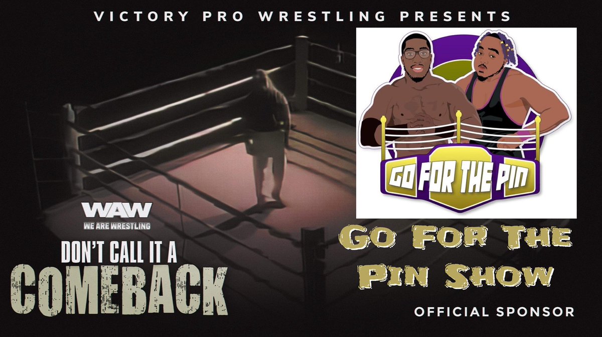 wrestling_we's tweet photo. HUGE thank you to:

@RisingStarPodJK 
@GoforthePinShow 
@TheBigPop_ 
#ComicTube 

for sponsoring our upcoming Feb 2nd return! We are extremely thankful to them for being a part of WAW. 

There are still spots available! DM us now to find out how! We work with ALL budgets! https://t.co/vXUn50rVcM