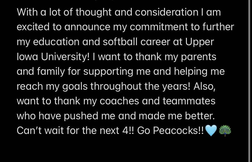 reagon22's tweet photo. Go Peacocks!!🩵🦚 #Feathersup @UIU_Softball https://t.co/0CUNEeU6kT
