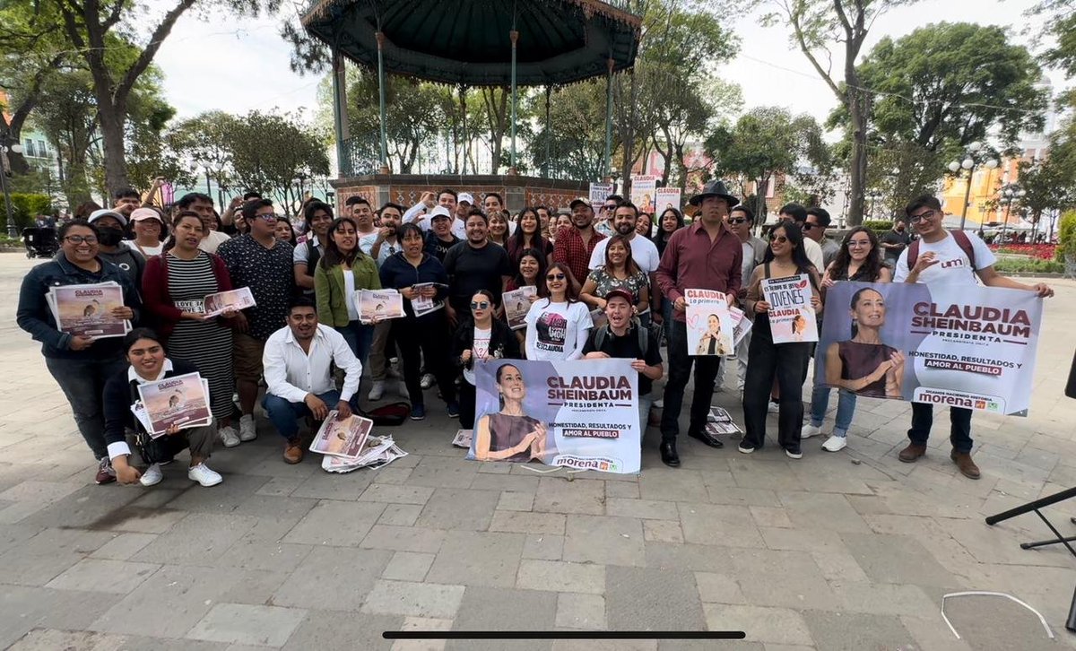 TlxConClaudia's tweet photo. #JóvenesConClaudia caminando por la #Transformación. De norte a sur, en todo #México somo #Sheinials
#TLAXCALA https://t.co/8J2JTWcxH9
