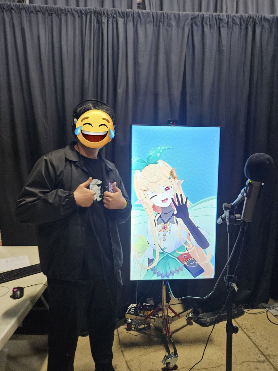 BaoDo2nd's tweet photo. I'm glad I was able to talk to you! I'll make sure to check out Ikaho Onsen!
#PomuRainpuff 
#NIJIBlockParty
#ANIMEImpulseLA2024 https://t.co/i98PFLWqZp