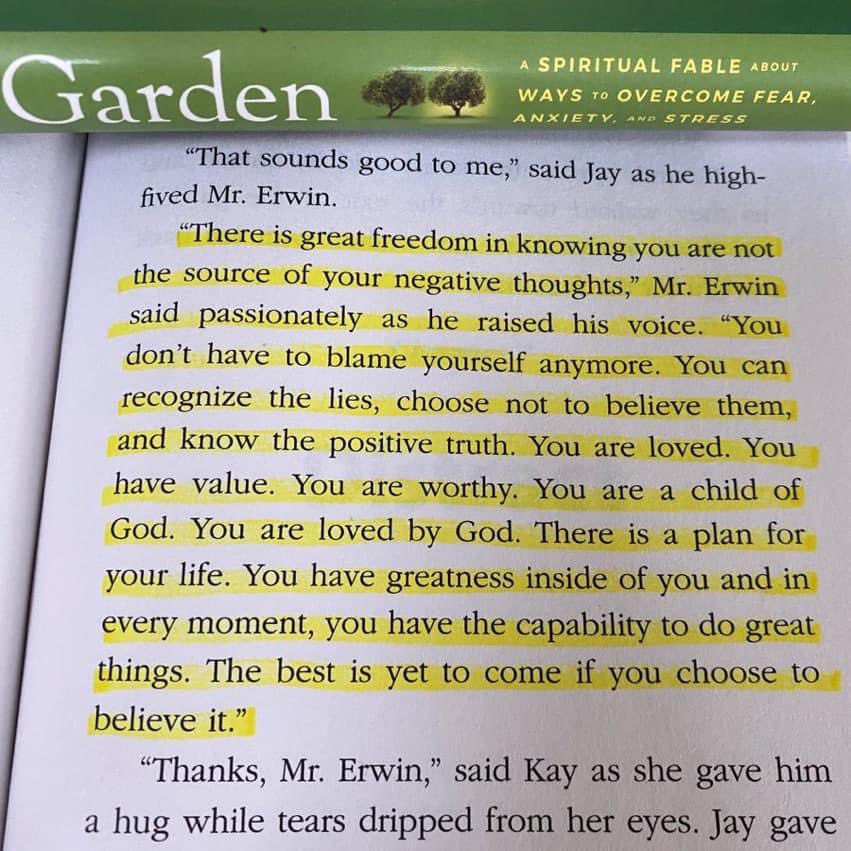 The enemy can’t defeat you so he tries to get you to defeat yourself by filling your mind with doubts and fears. Negative thoughts that discourage and distract you. Don’t believe the lies. Know the positive truth!

📷 page 49 from “The Garden” 📖