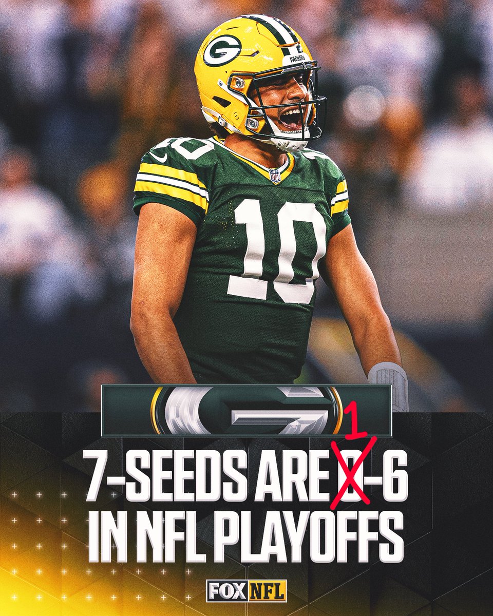 NFLonFOX's tweet photo. The @packers become the first #7 seed to win a playoff game 👏 https://t.co/alMepuL6ZE