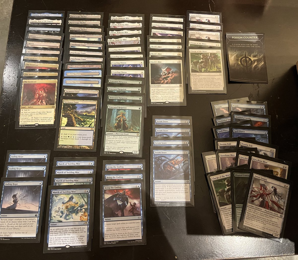 Won my first RCQ of Standard season with Bant Toxic! Bad mana is great, Scry-lev is great, Britney Spears is great, and of course, Max is great.

#OneAndDone #Toxic #AllWillBeOne