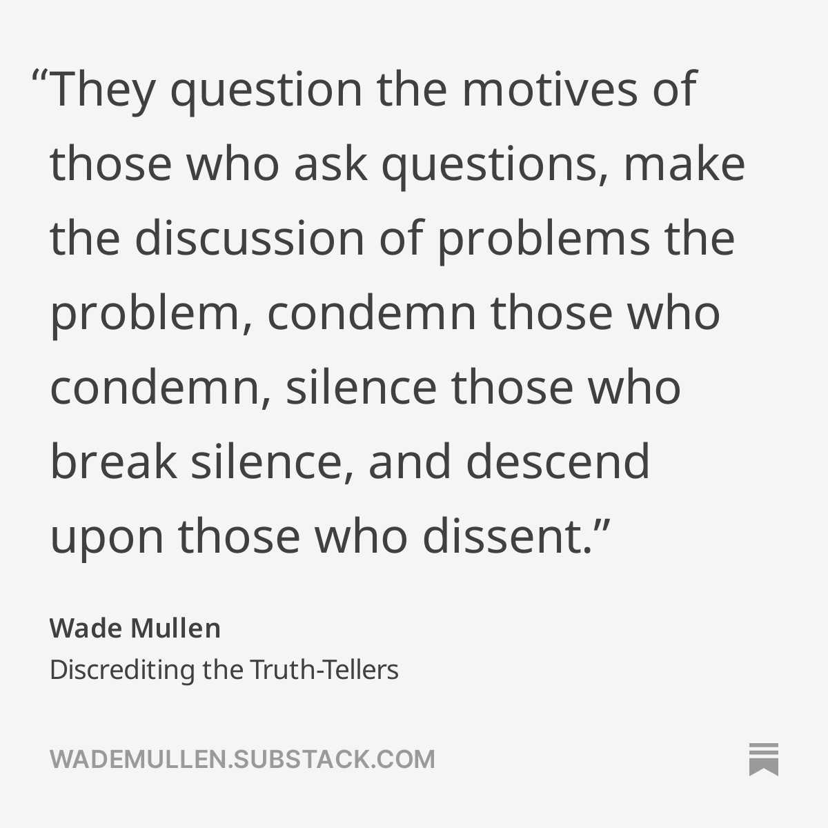 wademullen's tweet image. A new post about how truth-repellers distort reality to condemn truth-tellers, with some notes about power, DARVO, and anti-DARVO. 
open.substack.com/pub/wademullen…