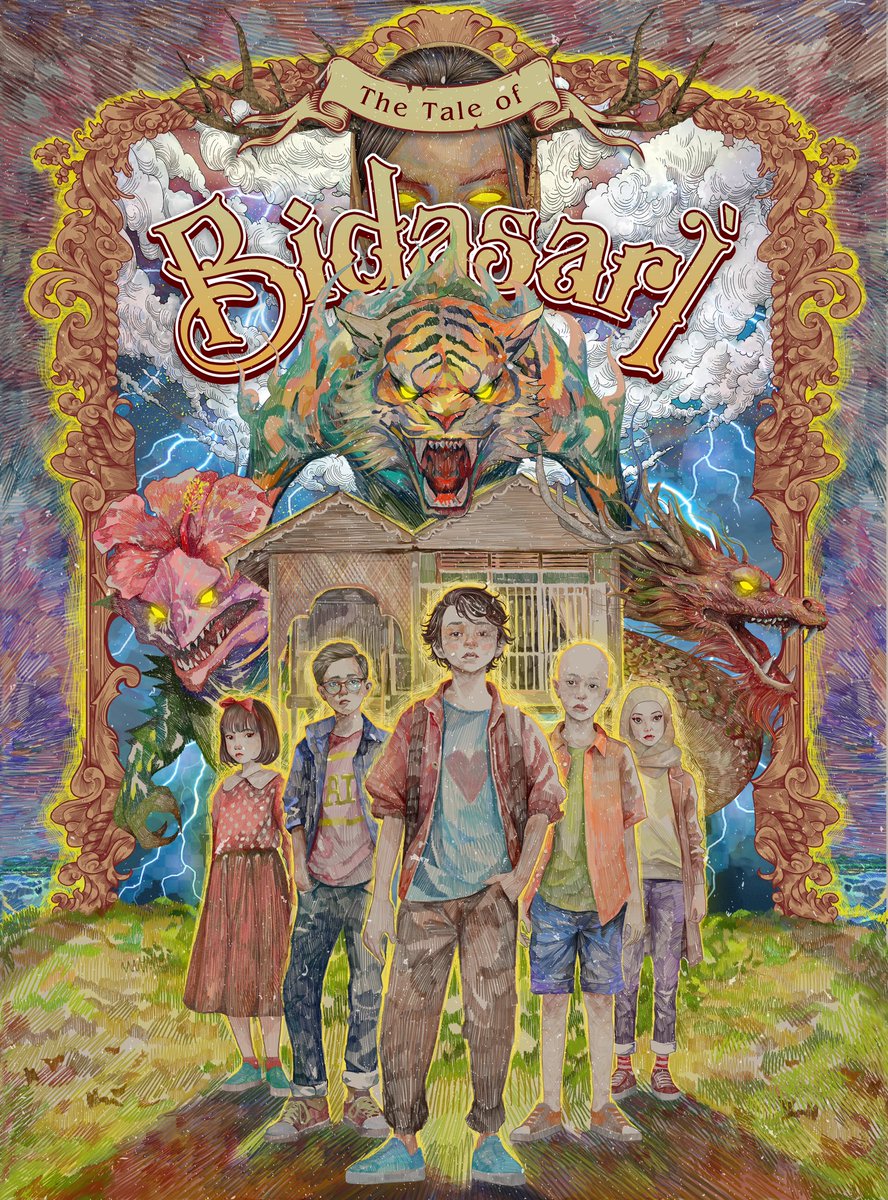 iAmRiharu's tweet photo. The Tale of Bidasari. Illustration poster for @pentas_io x MDEC. Will mint this very soon. https://t.co/f1JfkkTJga