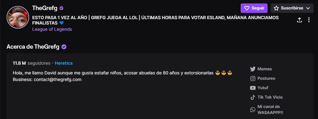 DalasReview's tweet photo. Se filtra miniatura del nuevo vídeo de Grefg y cambia su biografía de Twitch https://t.co/fyYXycKWXv