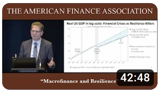 MarkusEconomist's tweet photo. AFA Presidential Address 2024 "MACROFINANCE and RESILIENCE" now on YouTube ICYMI
https://t.co/hx4wtLAw3V https://t.co/c3DFdfy7eG
