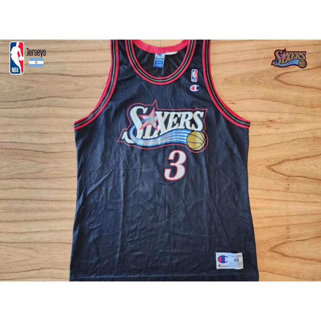 nba_jerseys_arg's tweet photo. Camiseta #NBA Champion Swingman Philadelphia 76ers 1998-99. Allen Iverson. Talle XL/48 (58 × 81cm). Usada. Original https://t.co/gw8QlpOVoO