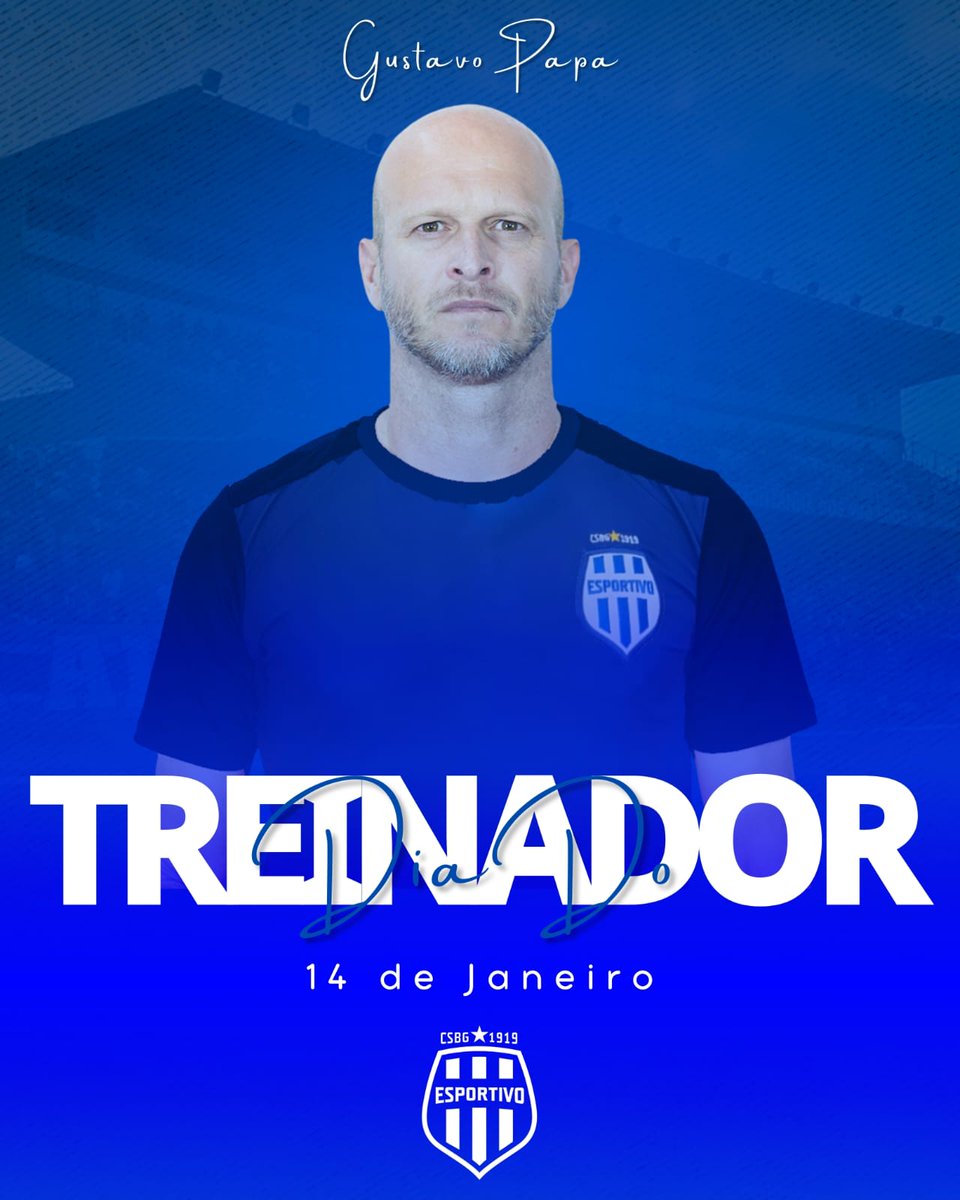 ClubeEsportivo's tweet photo. Hoje, dia 14/01, é celebrado o Dia Nacional do Treinador de Futebol. Nesta data, o Clube Esportivo parabeniza todos os profissionais da casamata, especialmente Gustavo Papa, treinador da equipe profissional do Esportivo.
#esportive_se https://t.co/gKJ2tYePzq