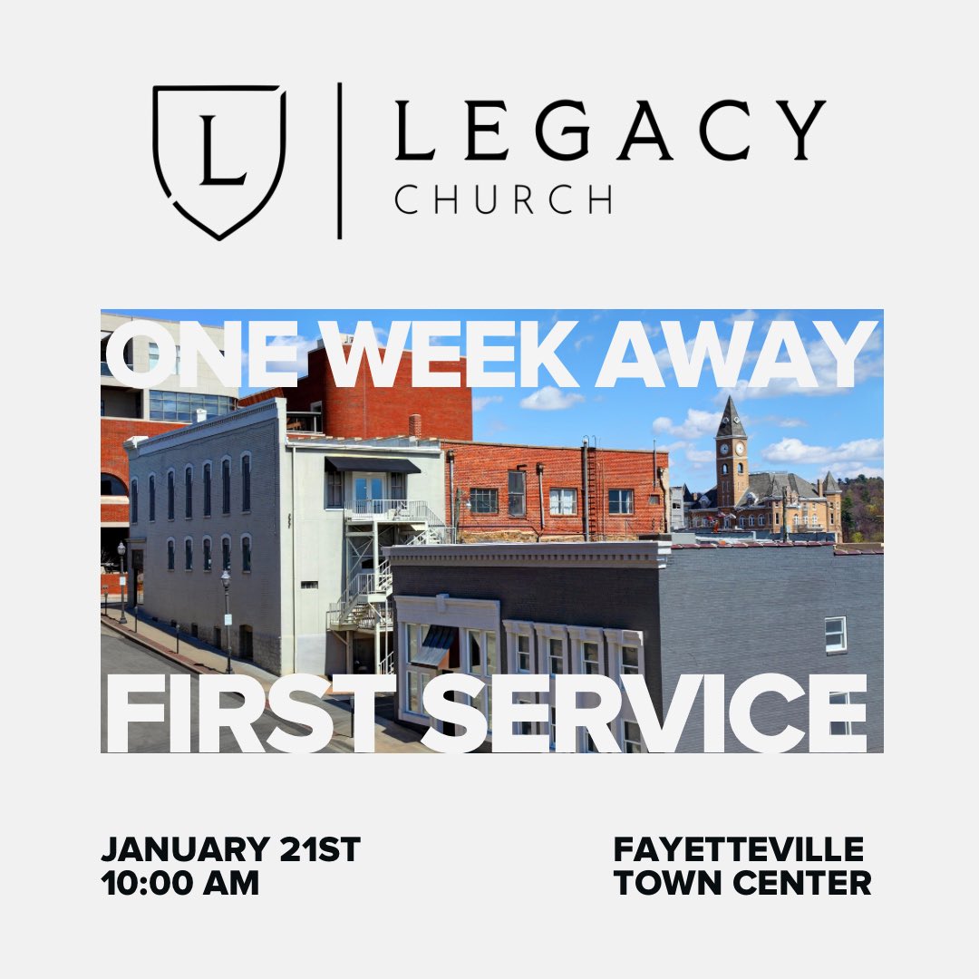 ONE. WEEK. AWAY. 🚀

#legacy #legacychurch