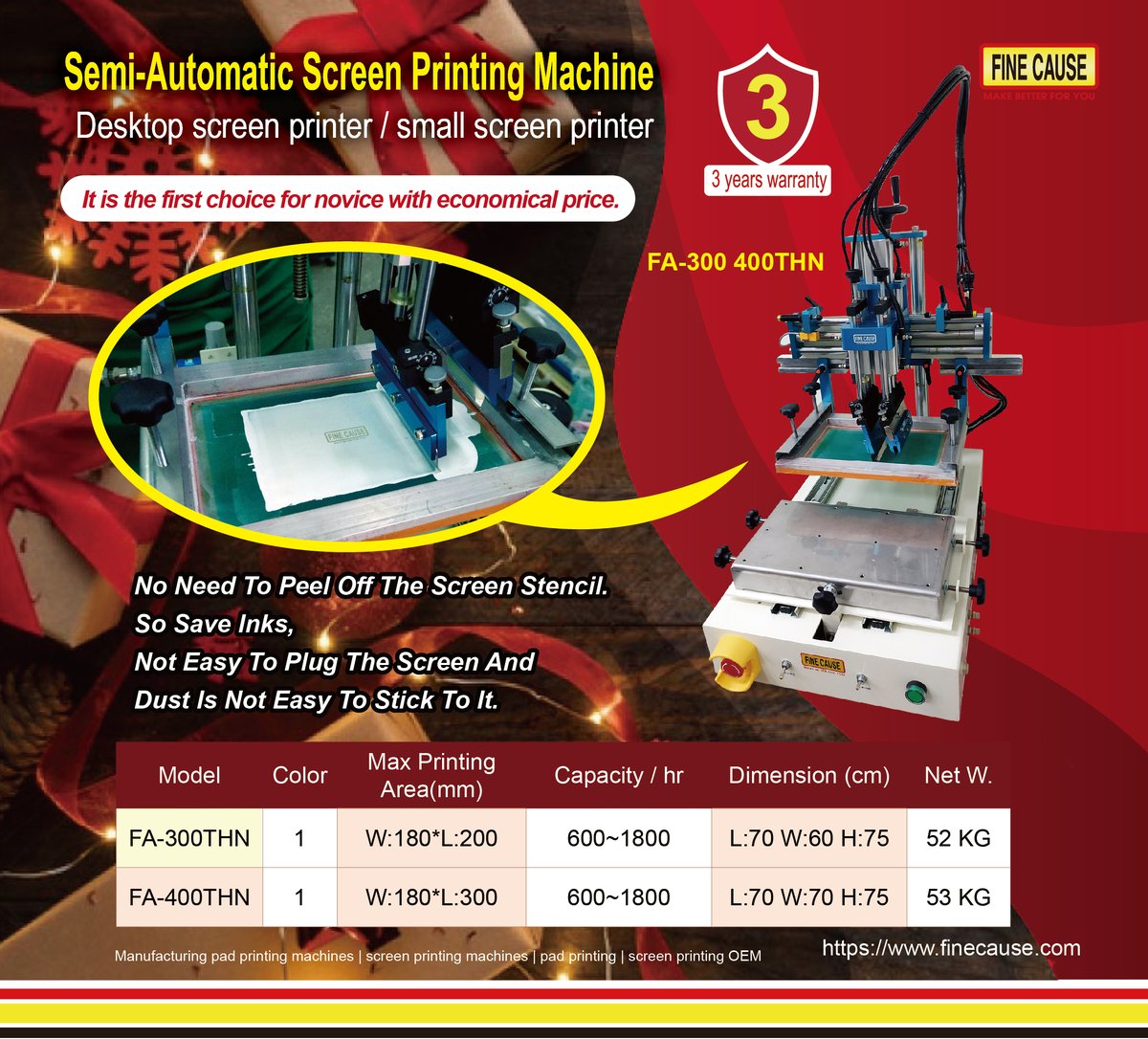 FinecausePrint's tweet photo. You must try this, a super hot-selling [affordable and easy to use] desktop electric screen printing machine
https://t.co/W5wARdjMYM

#screenprintingmachine 
#screenprinter 
#DesktopScreenPrintingMachine
#DesktopScreenPrinter
#printingmachine 
#screenprinting
#printingmachine https://t.co/riJGMHG6pK