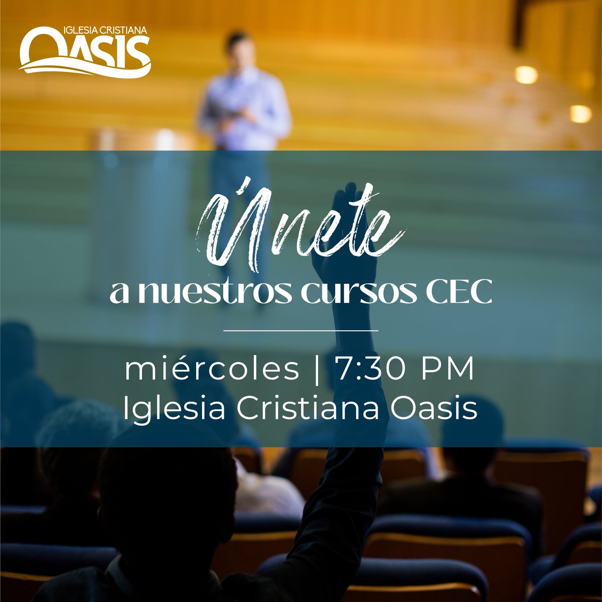 OasisRD's tweet photo. Nuestro nuevo ciclo de Cursos de Edificación y Crecimiento (CEC), inicia el miércoles 17, impartiendose de manera presencial, cada miércoles a las 7:30pm
Te animamos a participar y a continuar creciendo en la gracia y en el conocimiento de nuestro gran Salvador Jesucristo https://t.co/hPqlCblMQ1
