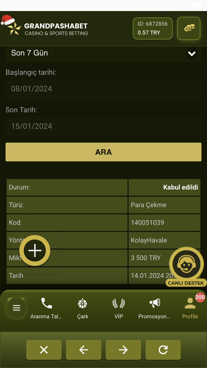 #grandpashabet çekim işlemim