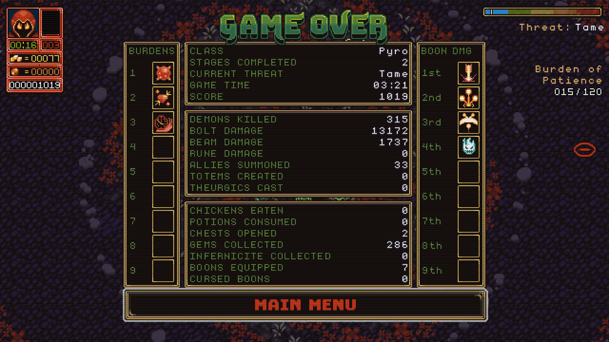 FromLefcourt's tweet photo. A feature I was never able to add to Gunlocked was stat tracking. Some limits to what I can track right now, but happy with this little post-game recap. Stats are fun for us nerds. #pixelart #gamedev #indiegames Wishlist: https://t.co/QiUtxrrMaj https://t.co/uXGN4ckVz4