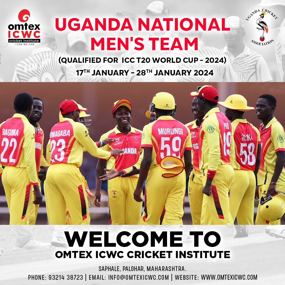 vijayomtex's tweet photo. @CricketUganda 
Welcome Champions to omtex ICWC Cricket Institute 👍 https://t.co/YwZg7Fc6br
