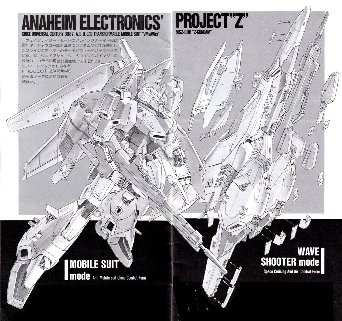 HG 1/144Zガンダムの組み立て説明＆解説書掲載のカトキ氏によるZ