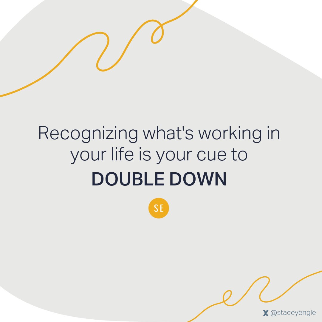 Seize the Moment! Maximize your strengths and multiply your successes. Recognizing what's working in your life is your cue to 'double down'. #DoubleDownOnSuccess #WomenLeaders #SuccessMindset