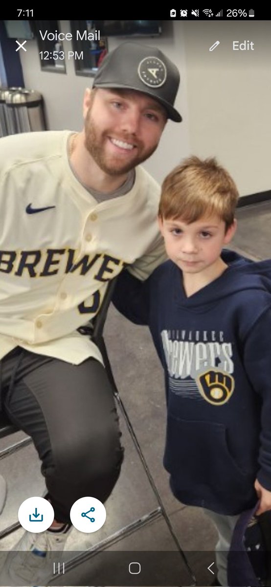Talen had a great time at the <a href="/Brewers/">Milwaukee Brewers</a>  kids clinic today...