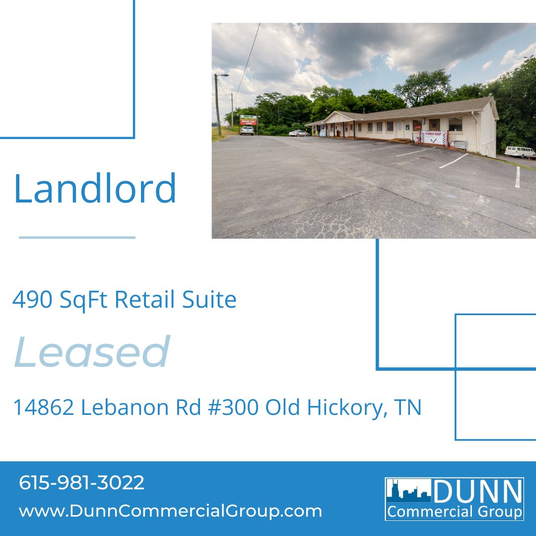 DunnCommGroup's tweet photo. We beat the snow and secured a Tenant for our Landlord in Old Hickory, TN!! 🎉💙🎉

#DCGCommittedToCommunity #NashvilleCRE #CommercialRealEstate https://t.co/i8eVNIznkE