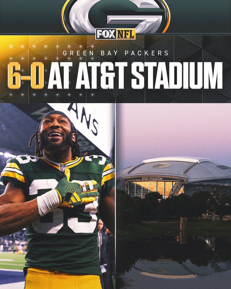 NFLonFOX's tweet photo. AT&amp;T Stadium has become the Packers home away from home 🏠 https://t.co/wDum8aK8TK