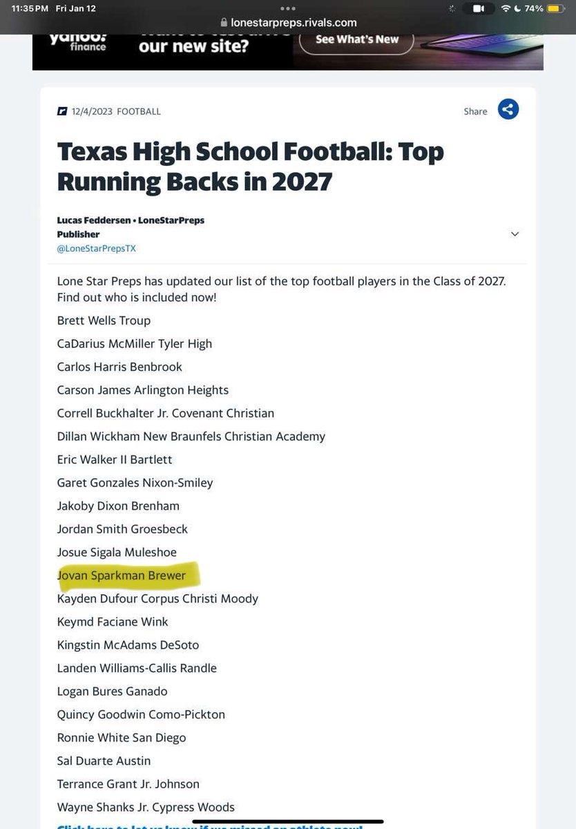 Jovan Sparkman (@sparkman_jovan) on Twitter photo Appreciate the mention <a href="/LoneStarPrepsTX/">LoneStarPreps</a> still have lots of work to do on the field to better myself. <a href="/RLC550/">Coach Carraway, M.EdL.</a> <a href="/CoachDClement/">Derrick Clement</a> <a href="/jwheeler294/">jason wheeler</a> <a href="/PrepRedzoneTX/">Prep Redzone Texas</a> <a href="/CoachPatino8/">Coach Patino</a> <a href="/BigCoachCarr/">Michael Carr</a> <a href="/YanceyDavis1/">Yancey Davis</a> <a href="/GarrettxKenny/">Coach Kenny</a> Appreciate the mention <a href="/LoneStarPrepsTX/">LoneStarPreps</a> still have lots of work to do on the field to better myself. <a href="/RLC550/">Coach Carraway, M.EdL.</a> <a href="/CoachDClement/">Derrick Clement</a> <a href="/jwheeler294/">jason wheeler</a> <a href="/PrepRedzoneTX/">Prep Redzone Texas</a> <a href="/CoachPatino8/">Coach Patino</a> <a href="/BigCoachCarr/">Michael Carr</a> <a href="/YanceyDavis1/">Yancey Davis</a> <a href="/GarrettxKenny/">Coach Kenny</a>