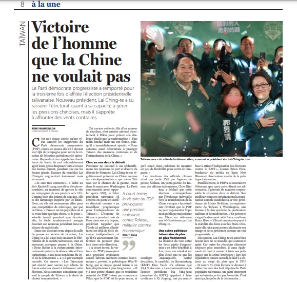 Victoire de l'homme que la Chine ne voulait pas: retour sur la victoire de <a href="/ChingteLai/">賴清德Lai Ching-te</a> dans <a href="/lesoir/">Le Soir</a> ce matin.

lesoir.be/561220/article…