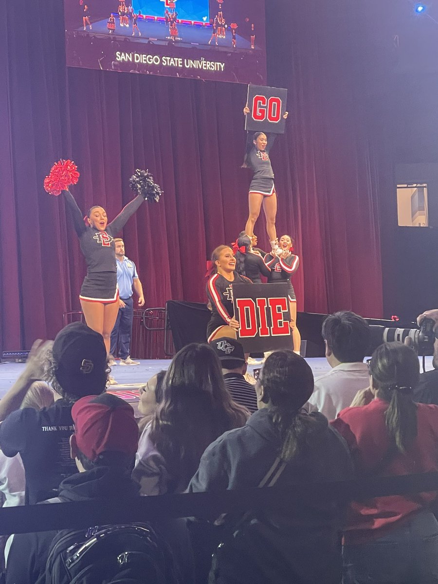 The best tradition at #UCAnationals SDSU telling us to DIE.