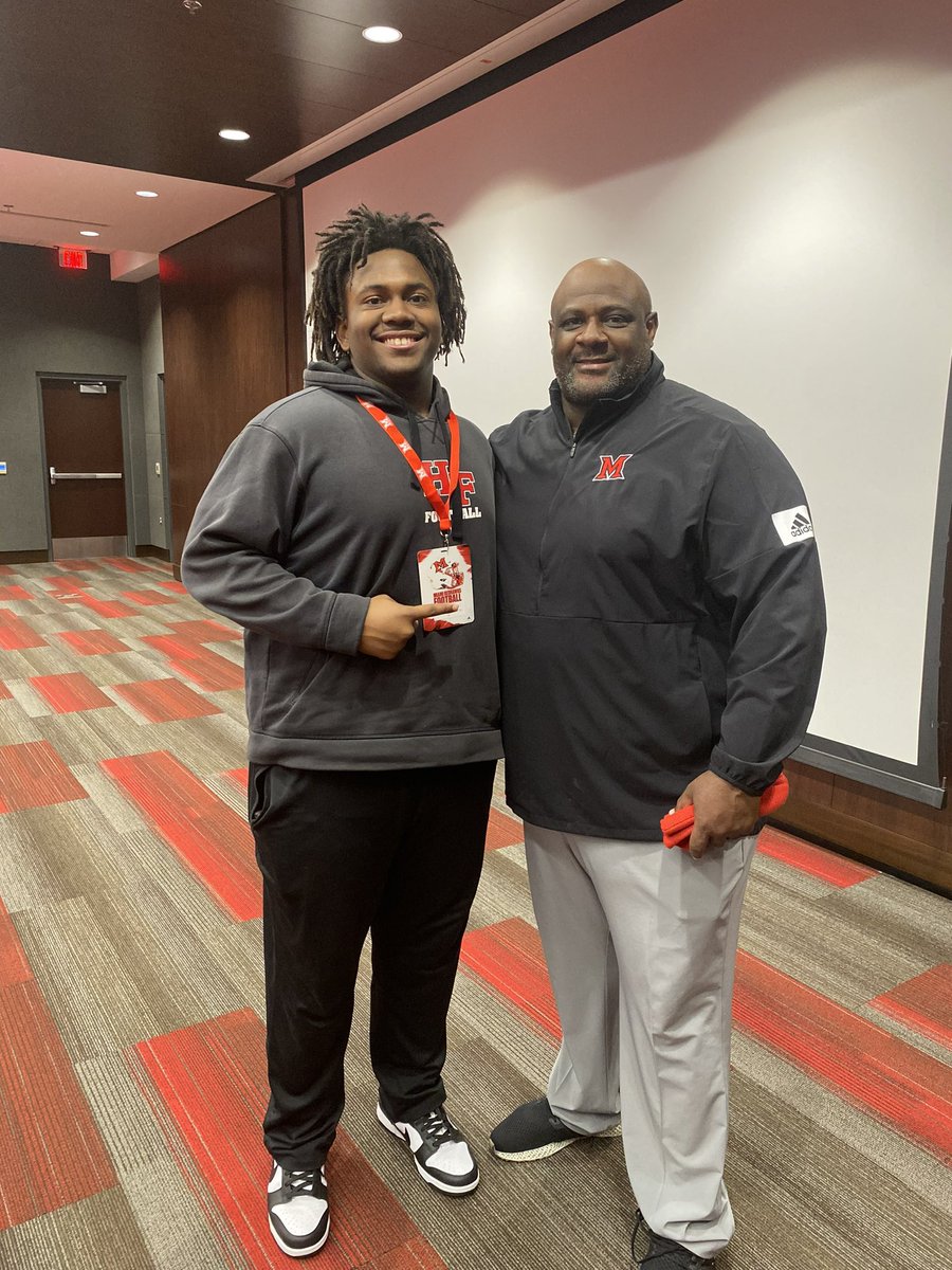 Blessed to have a great junior day at Miami of Ohio University, I can’t wait to return in the spring!!! <a href="/EDGYTIM/">Timothy “EDGYTIM” OHalloran</a> <a href="/Coachjpatton/">James Patton</a> <a href="/CoachWelshMiami/">Patrick Welsh</a> <a href="/Martin_Miami_HC/">Chuck Martin</a> <a href="/CoachBrown_DL/">Corey Brown</a> <a href="/HFVikingFTBL/">Homewood-Flossmoor Football</a> <a href="/PrepRedzoneIL/">Prep Redzone Illinois</a> <a href="/AllenTrieu/">Allen Trieu</a>